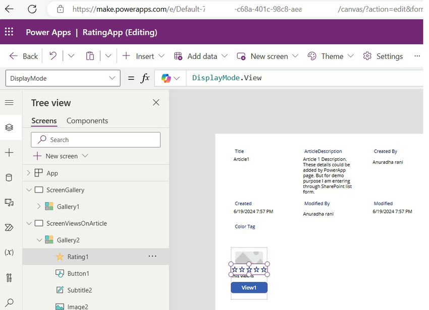 DisplayMode property 